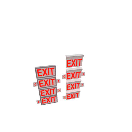 american exit sign set