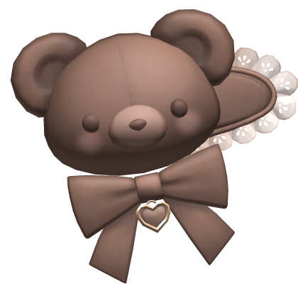 Cute Bear Lace Brown Bow Hairclip