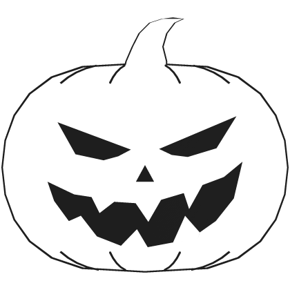 Glowing Halloween Pumpkin White Black Roblox item