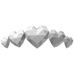 White Shimmering Heart Crown