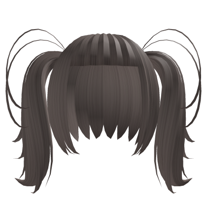 Cute anime magical fluffy hair in ash brown Roblox item