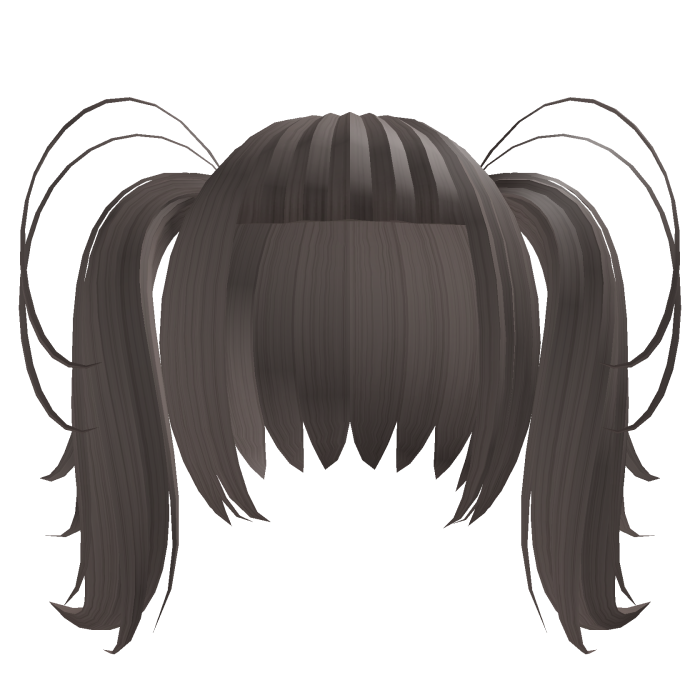 Cute anime magical fluffy hair in ash brown