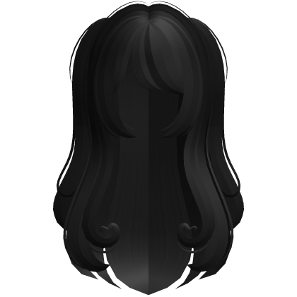  ♡‿ . long princess hair with pigtails in black Roblox item