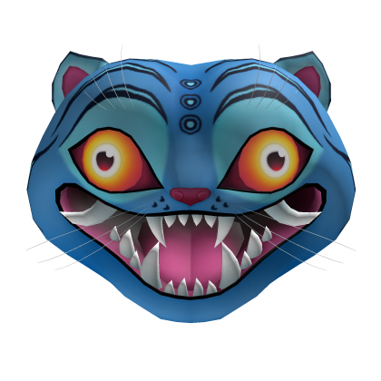Minhwa Derpy Tiger Head Blue