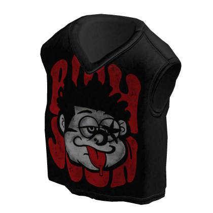 iBLOX - Black Cartoon Sleeveless Knit Vest