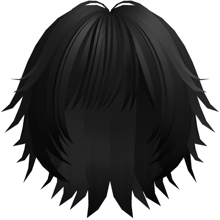 spiky messy emo boy hair in black