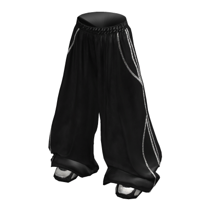 Black Wide Track Pants & Sneakers thumbnail