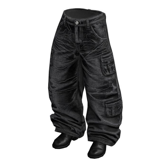 Black Distressed Utility Denim w/ Boots