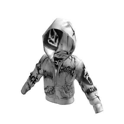 Y2K Capucha GhostFace Blanca