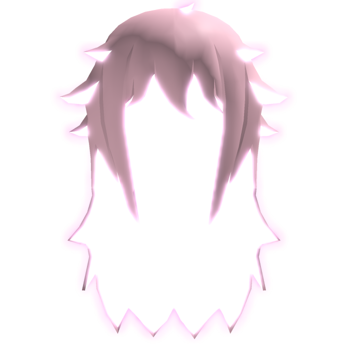 💗[GLOWING] Pink Inside Glow Low Poly Long Hair 