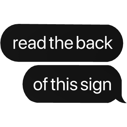 read the back of this sign good girl text