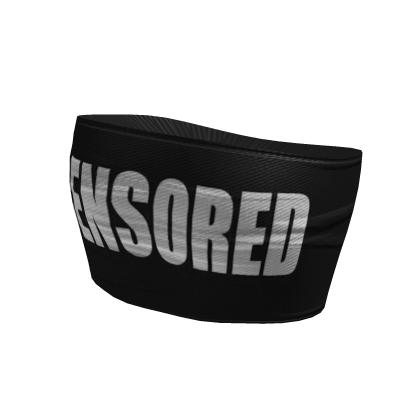 Y2K Censor Tube Top | Black thumbnail