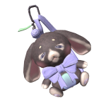 Cute Brown Easter Bunny Bag Charm Keychain  🫐