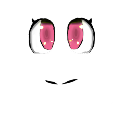 Girl anime face pink eyes Roblox decal