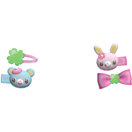 ♡꒱ harajuku mezzo piano clover hair clips