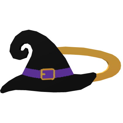 cute spooky witches hat golden hairclip