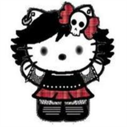 Goth hello Kitty Roblox decal