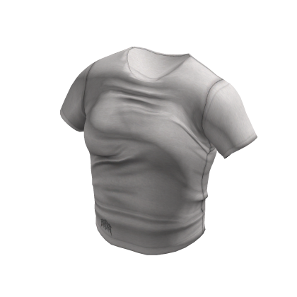 🤍 Plain Wrinkled White Cropped Tee thumbnail