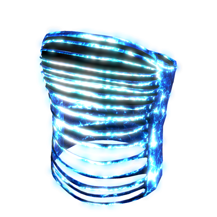 [Emissive] Ripped Layered Top (Volt Blue)