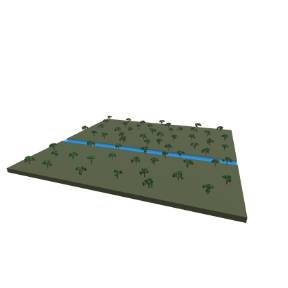 Forest Map With River