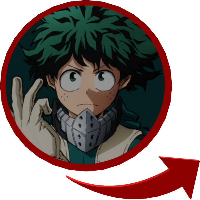 Izuku Midoriya Red Circle Right Shoulder