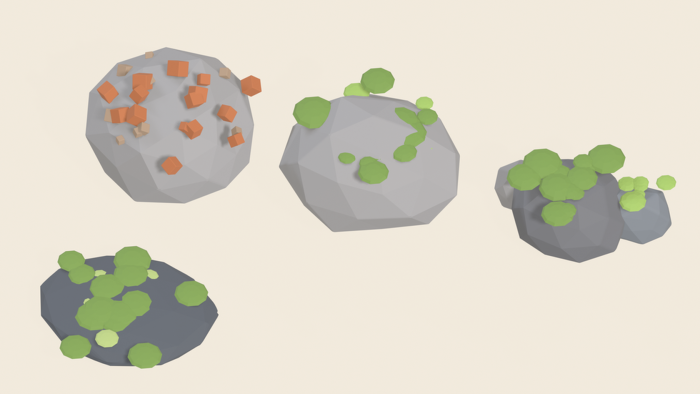 Stylized Rock Cliff Pack x40 Boulder Stone Ore preview 7