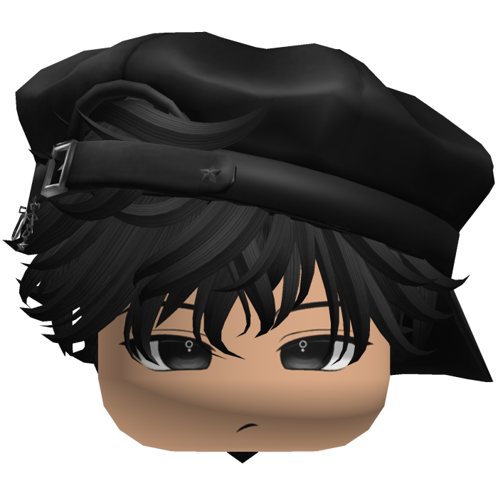 Cute Boy black hair with a cap Y2K