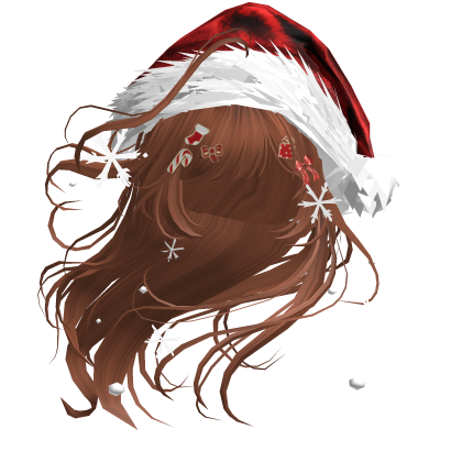 Lush Windy Hair w/Santa Hat (Ginger)