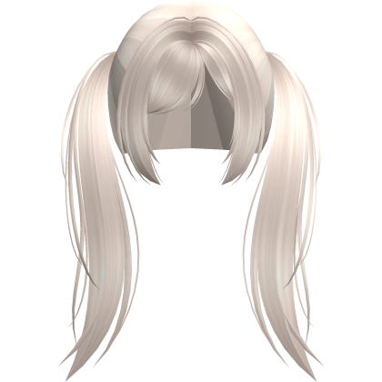 messy platinum long pigtails hair moe girl  Roblox item