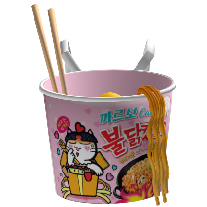 Matching Korean Buldak Pink Ramen Backpack 3.0