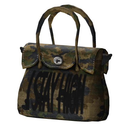 high camo black purse