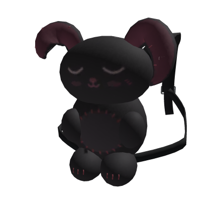 Black Grumpy Bunny Backpack - 1.0 Roblox item