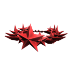 Red Spiky Star Crown