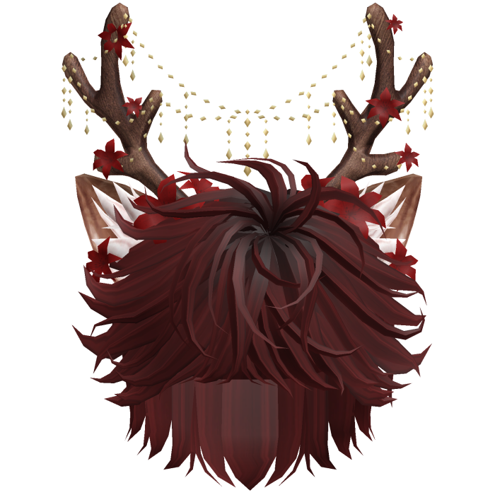 Christmas Messy Hair w/ Antlers