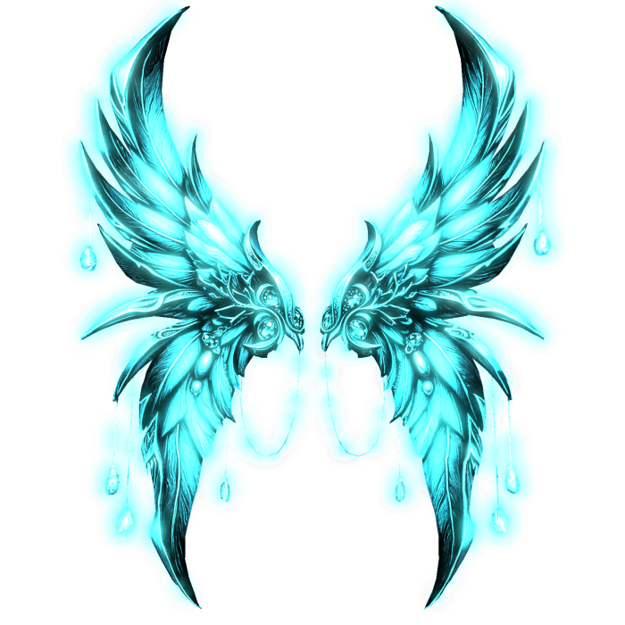 Glowing Butterfly Wings (Emissive) - Ice Blue