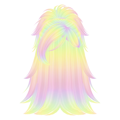Messy Scene Ponytail Hair (Holographic Rainbow) Roblox item