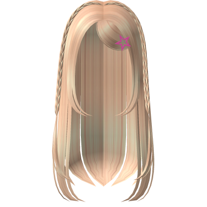 Y2k Blonde Hair w/ Star Hairclip Roblox item