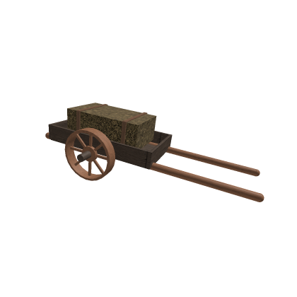 Medieval Cart w/ Medieval Hay Bale