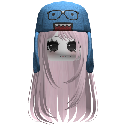 Domo Long Girl Hair Pink V3