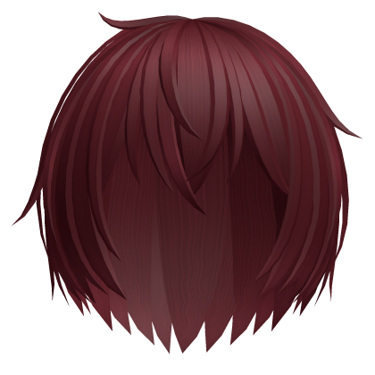 red layered fluffy moe anime boy hair emo Roblox item