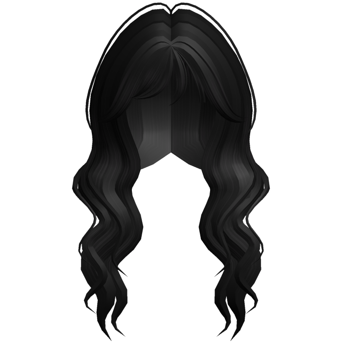 Soft Wavy Hair w/ Side Bangs (Black)