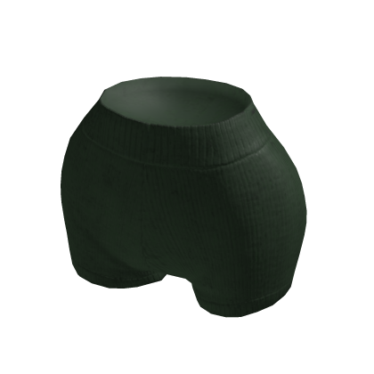 Dark Green Knit Shorts