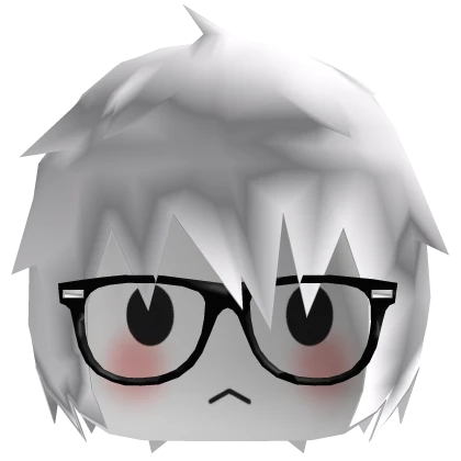 Miiさま専用になります♡アンティークキルトフレーム·͜· ♡ lowpoly wii mii chibi blonde hair face w/ glasses | Roblox Item