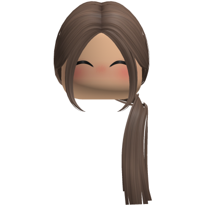 Long Baddie Low Side Pony Girl Hair (Brown) Roblox item