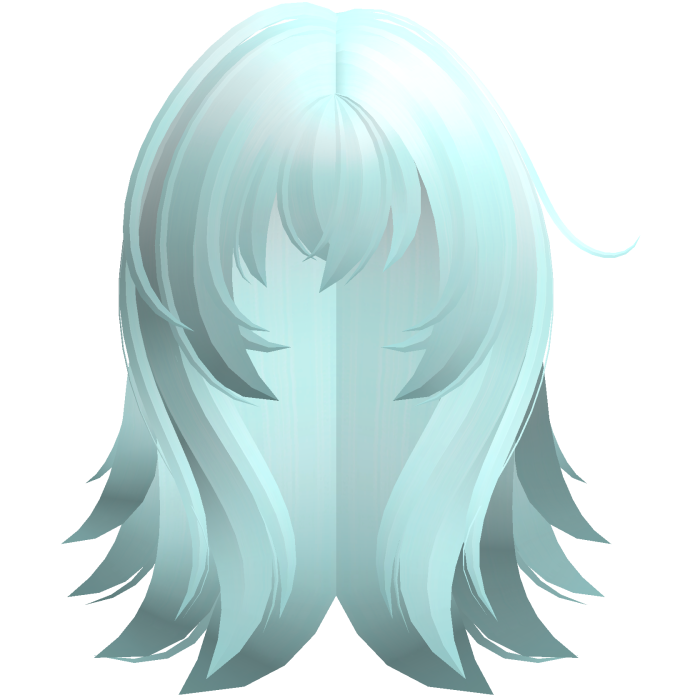 aoi mukou fluffy messy anime hair teal
