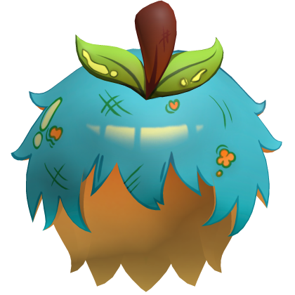Blue Toon Lowpoly Anime Apple Hair