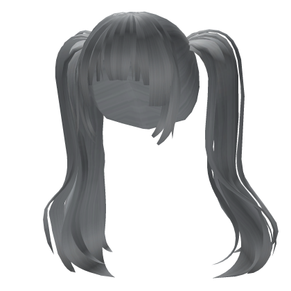 Kawaii Anime High Twintails (Silver) Roblox item