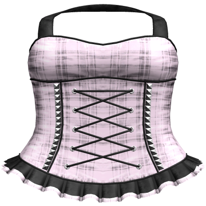 Gothic Pink/Black Plaid Dress