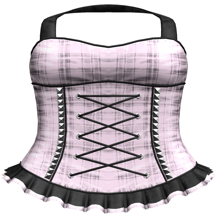 Gothic Pink/Black Plaid Dress