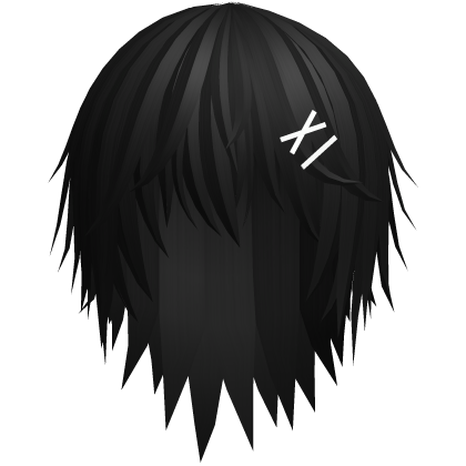 Long Vkei Hair with Clips in Black